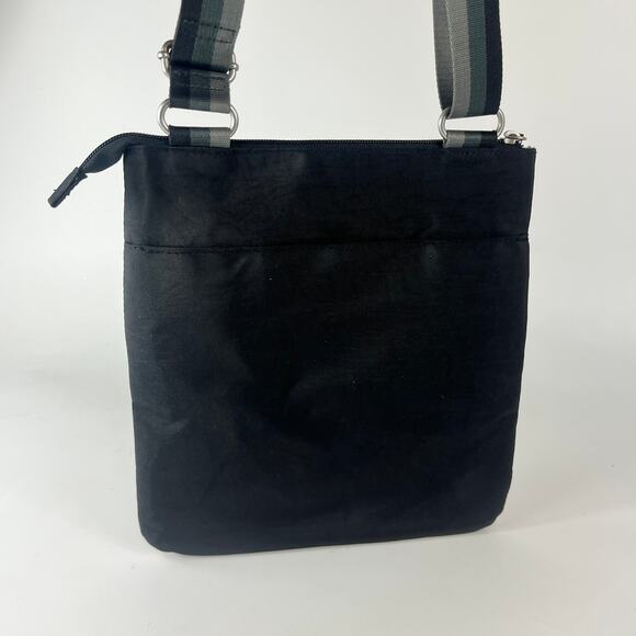 Baggallini Black Crossbody Purse Womens Fine Line Slim Shoulder Bag Nylon Travel - Picture 4 of 16